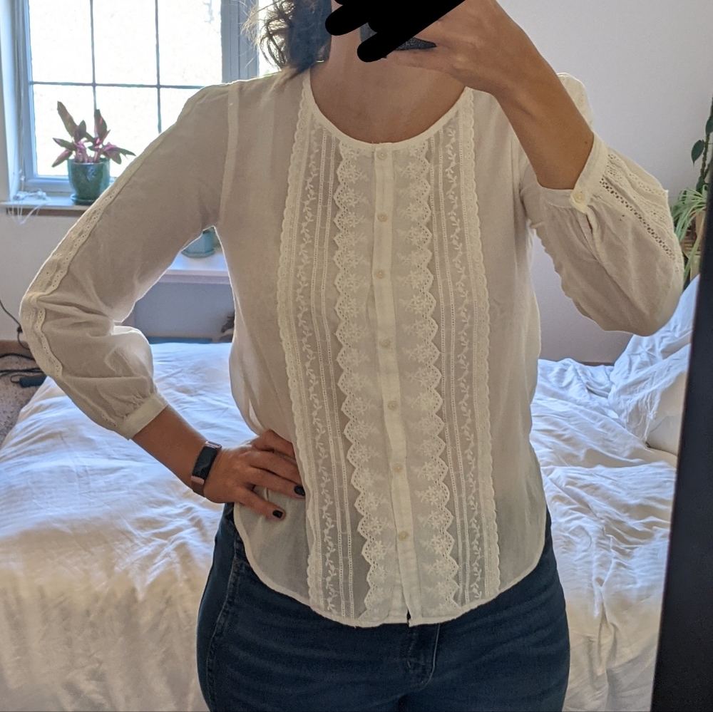 Swiss embroidery blouse